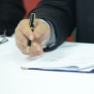 Mosonmagyaróvári sportcsarnok támogatói szerződésének aláírására