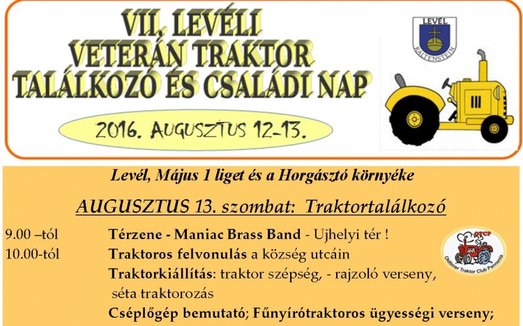 VII. Levéli traktor találkozó és szakmai nap