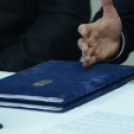 Mosonmagyaróvári sportcsarnok támogatói szerződésének aláírására