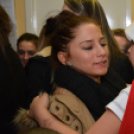 A Veszprém Barabás Duna Takarék KC kézilabda csapat a Gyerekek Átmeneti Otthonában (Fotó: Nagy Mária)