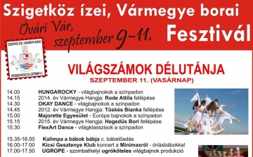 Szigetköz ízei, Vármegye borai Fesztivál - vasárnap