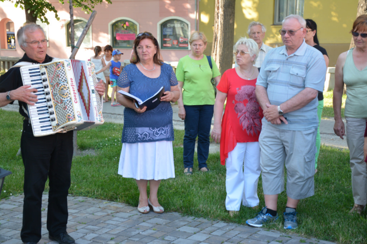 Felvonulás a Trianoni kereszthez (Fotó: Nagy Mária)