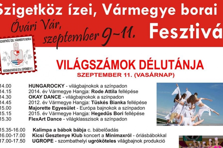 Szigetköz ízei, Vármegye borai Fesztivál - vasárnap