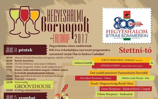  III. Hegyeshalmi Bornapok 2017