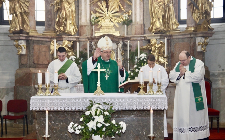 Veres András győri megyéspüspök celebrálta az ünnepi szentmisét Mosonmagyaróváron