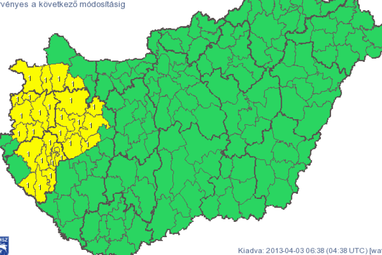 Elsőfokú riasztás hófúvás miatt 