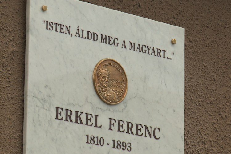 Erkel Ferenc tiszteletére avattak emléktáblát